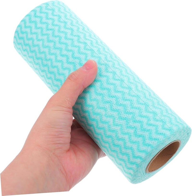 Luxshiny 2 لفات مناديل مطبخ قابلة للتخلص منها مخططة قابلة للغسل وسهلة التمزيق لمسح الأسطح - Image 4